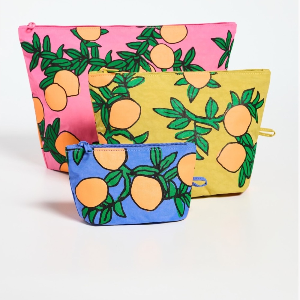 Baggu Go Pouch Set - Orange Trees